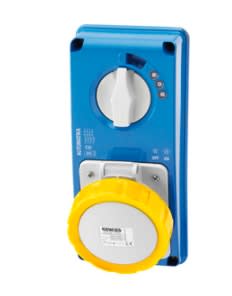 GEWISS - GEWGW66163N PRESA FISSA INTERBLOCCATA VERTICALE - AUTOMATIKA - MT 6KA CURVA C - SENZA FONDO - 3P+T 32A 100-130V - 50/60HZ 4H - IP67