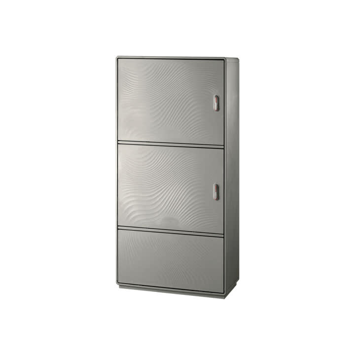 CONCHIGLIA - CON078516291 Serie GRAFI 5 - Armadio in vetroresina, 2 vani + zoccolo, IP44, dim. 1120 x 580 x 460 mm (AxBxP)