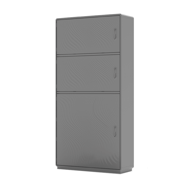 CONCHIGLIA - CON078919305 Serie GRAFI 9 - Armadio in vetroresina, 3 vani, IP44, dimensioni 1840 x 910 x 460 mm (AxBxP)