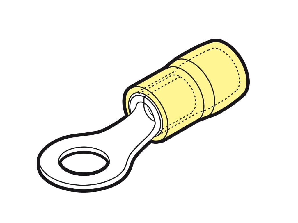 CEMBRE SPA - CEMGKY-M3.5 CAPOCORDA RINFORZ.GIALLO OCCH.VITE 3,5MM