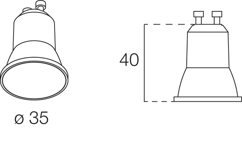 NOVALUX SRL - NOX441400003 LAMP. LED GU10 MINI 3000K 3W 60
