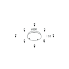 NOVALUX SPA - NOX105155.01 ROSONE PER CAVI PARALLELI - PER INSTALLAZIONE DOPPIA ALIMENTAZIONE INTEGRATA Per versioni 962mm e 1440mm. Garanzia 5 anni.