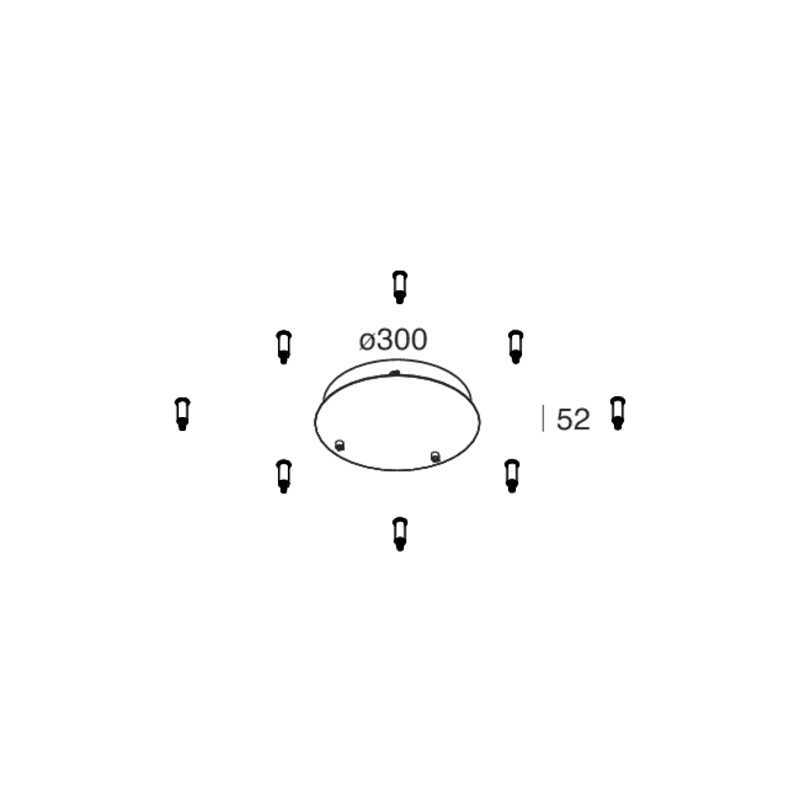 NOVALUX SPA - NOX105156.21 HALOS: ROSONE-N DOPPIA ALIM D/PUSH CAPP