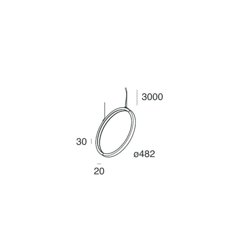 NOVALUX SPA - NOX107339.02 HALOS MINI VERTICALE: 482 24W 3K NERO