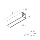 NOVALUX SPA - NOX108857.01 MODULO CIECO LINEARE Completo di cablaggio passante, giunti di unione e cover inferiore. Garanzia 5 anni