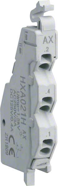 HAGER - HAGHXA025H CONT AUX X/P160-X/P630 1NO+NC 125VAC LOW
