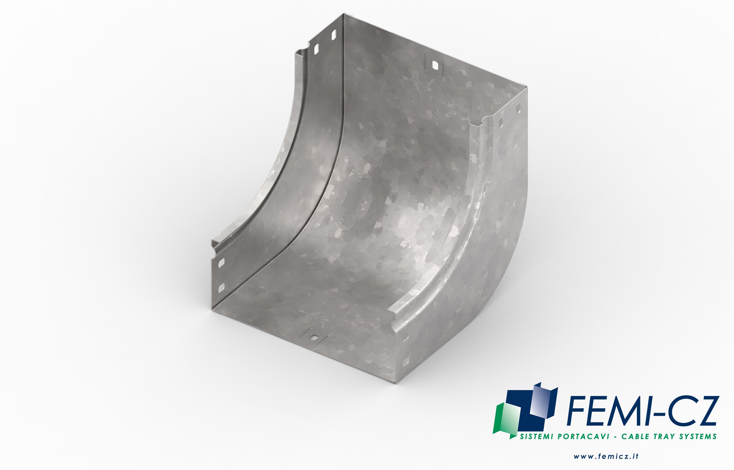 FEMI-CZ SPA - FCZA3Z30F1D300E CURVA 90 VERSO ALTO 300X100-R=100 Z
