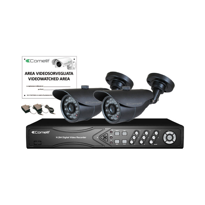 COMELIT GROUP SPA - COEIPKITPOE045A KIT IP CON IPNVR045DPOE, 2XIPBCAM02MA, A