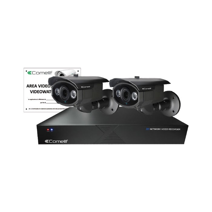 COMELIT GROUP SPA - COEIPKITPOE862D KIT IP, IPNVR108FPOE, 2 X IPCAM162C, 435