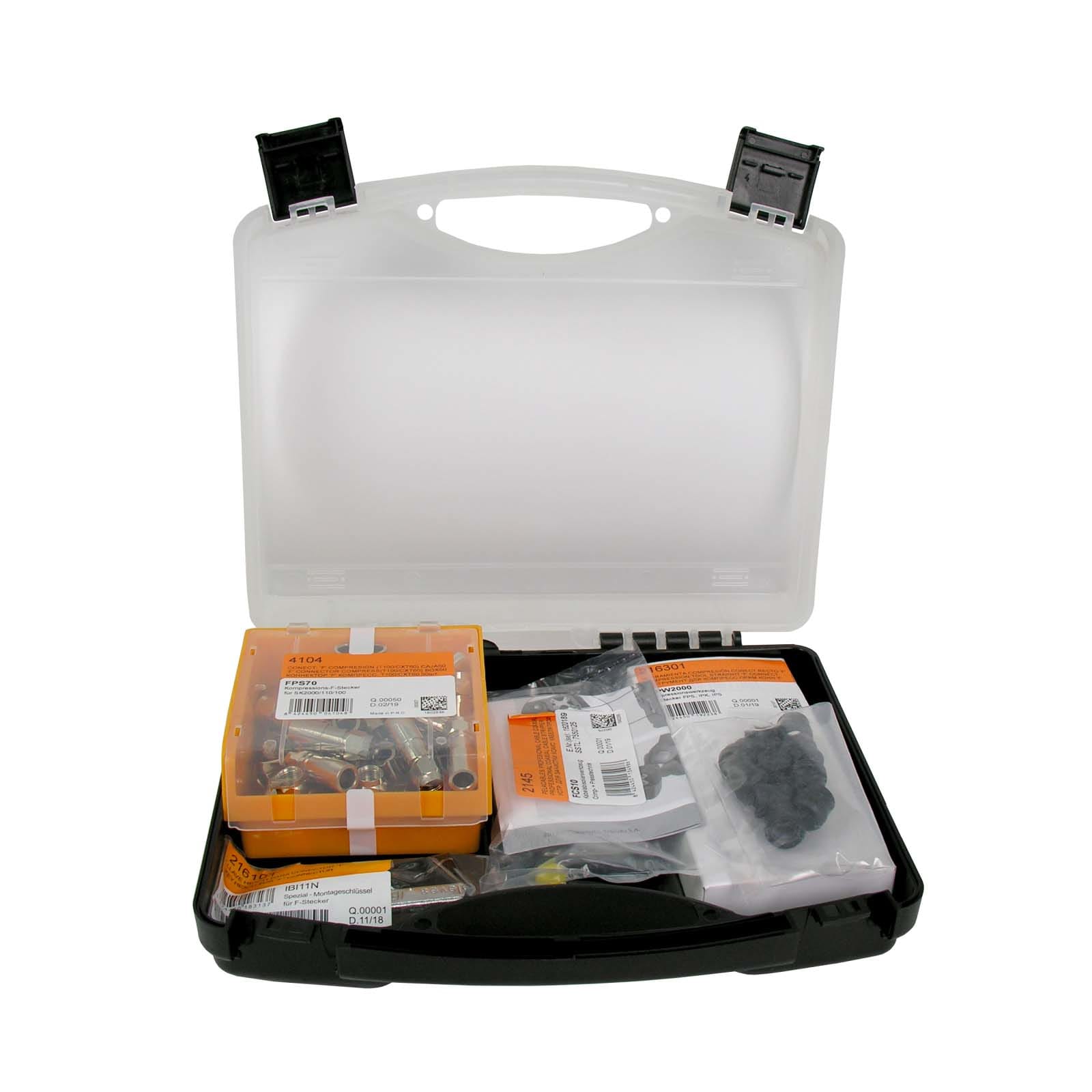 TELEVES ITALIA SRL - TVV216403 KIT: CONNETTOR.F COMPRESS.T100(VALIGETTA