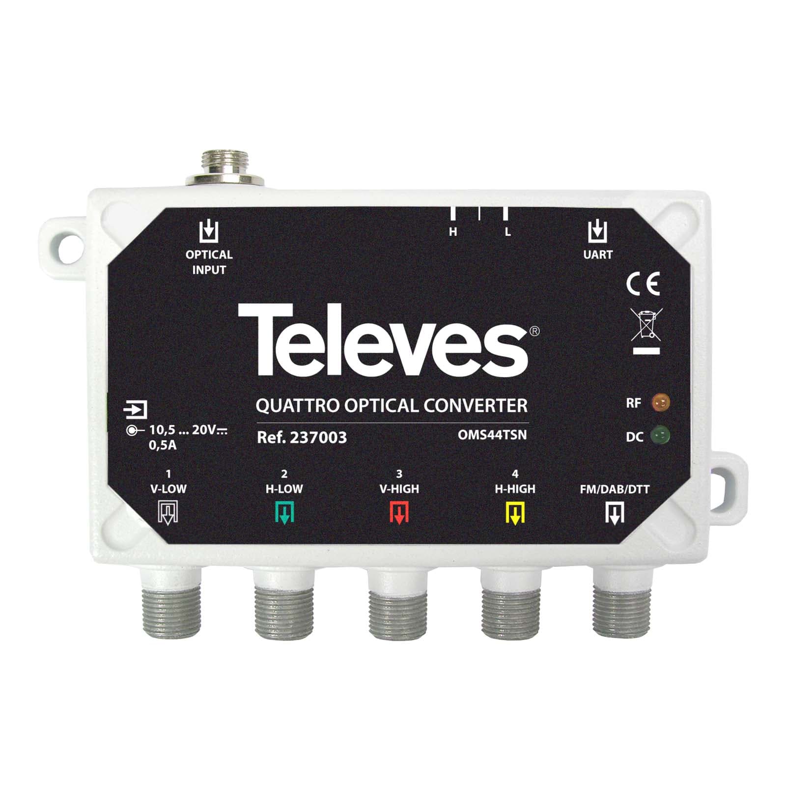 TELEVES ITALIA SRL - TVV237003 CONVERTI.OTTICO/RF QUATTRO FM/DAB/UHF-IF
