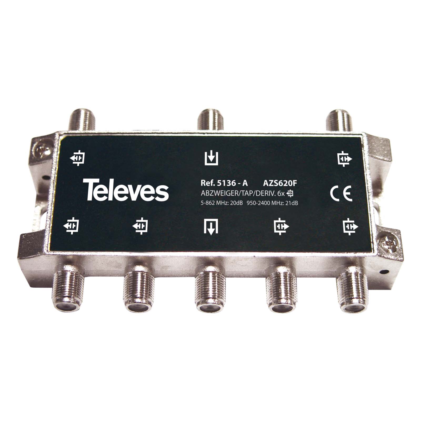 TELEVES ITALIA SRL - TVV5136 DERIVATORE 5...2400MHZ F 6VIE 21DB