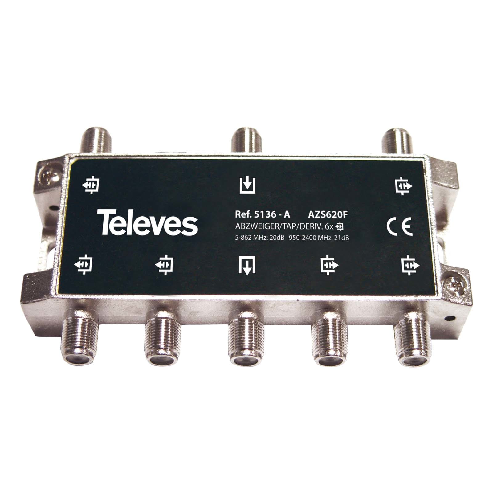 TELEVES ITALIA SRL - TVV5136 DERIVATORE 5...2400MHZ F 6VIE 21DB