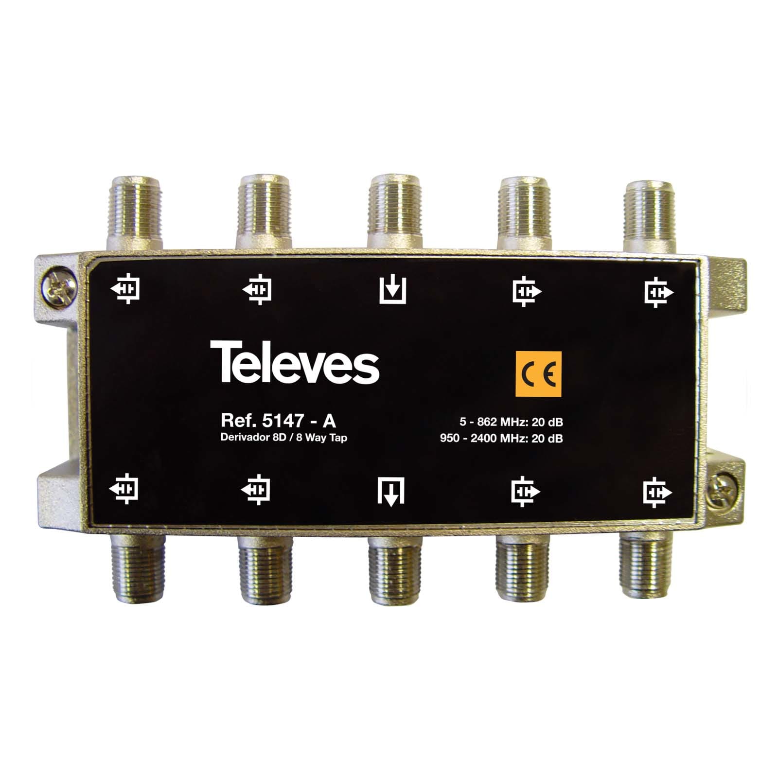 TELEVES ITALIA SRL - TVV5147 DERIVATORE 5...2400MHZ F 8VIE 20DB