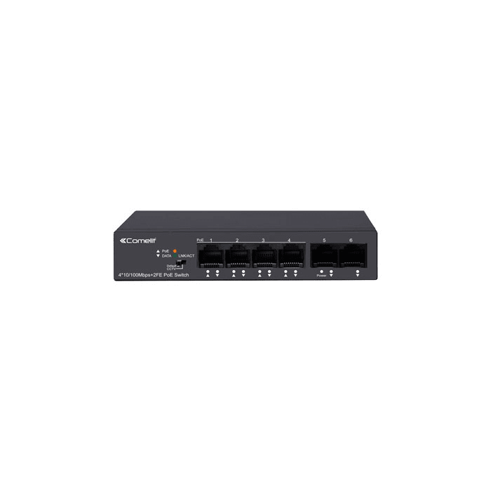 COMELIT GROUP SPA - COEIPSWP06N100A SWITCH 4 PORTE POE + 2 UPLINK 10/100