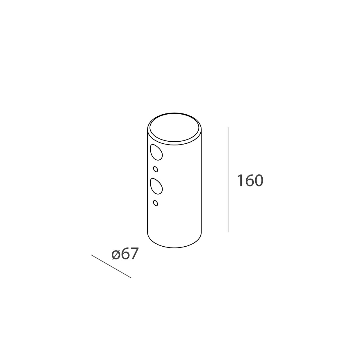 NOVALUX SRL - NOXA550NE ACC. EST.: SUPPORTO PER PALO NER