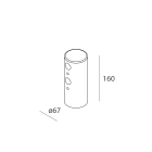 NOVALUX SRL - NOXA550NE ACC. EST.: SUPPORTO PER PALO NER