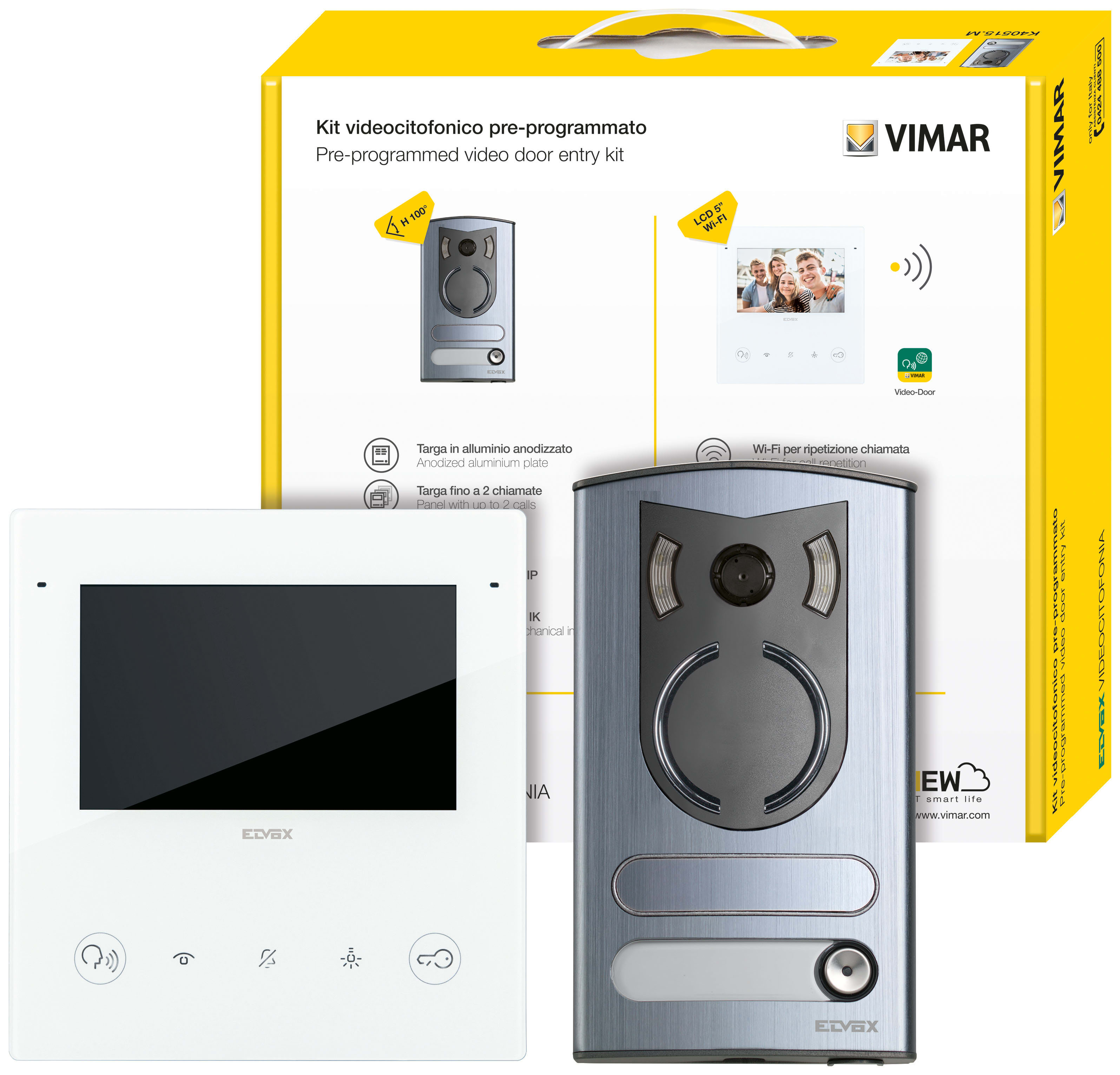 VIMAR SPA - VIWK40515.M KIT VIDEO M/BIF. TAB 5S UP WI-FI +13F2.1