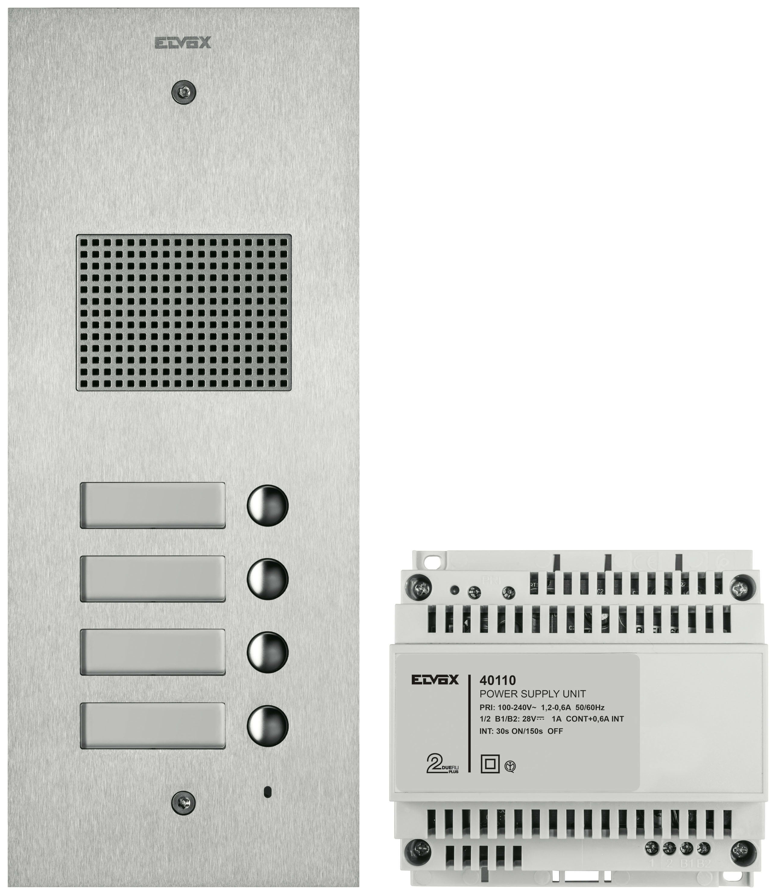 VIMAR SPA - VIWK41504 KIT STEELY 2F+ AUDIO 4 PULSANTI ACCIAIO