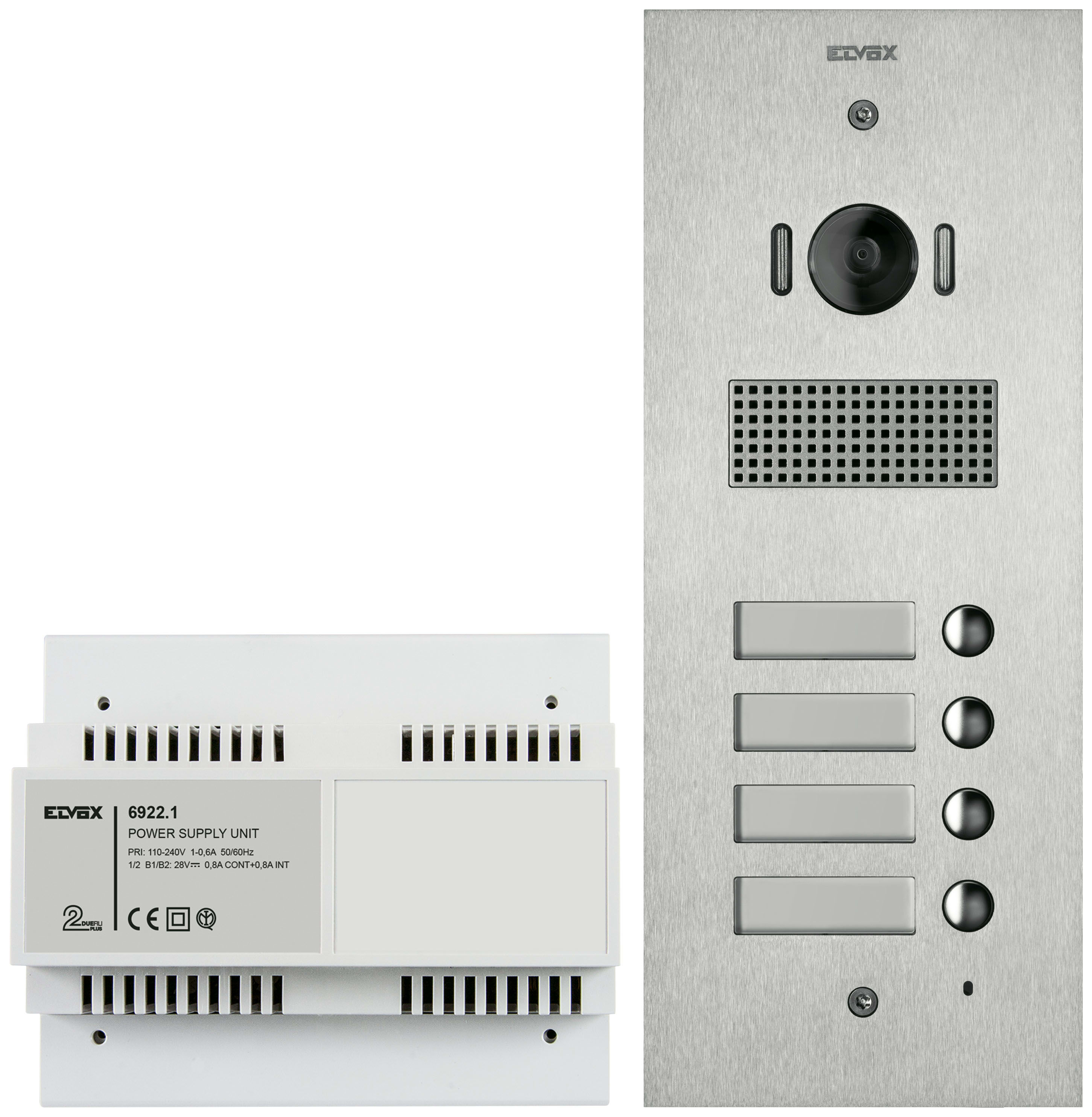 VIMAR SPA - VIWK41524 KIT STEELY 2F+ A/V 4 PULSANTI ACCIAIO