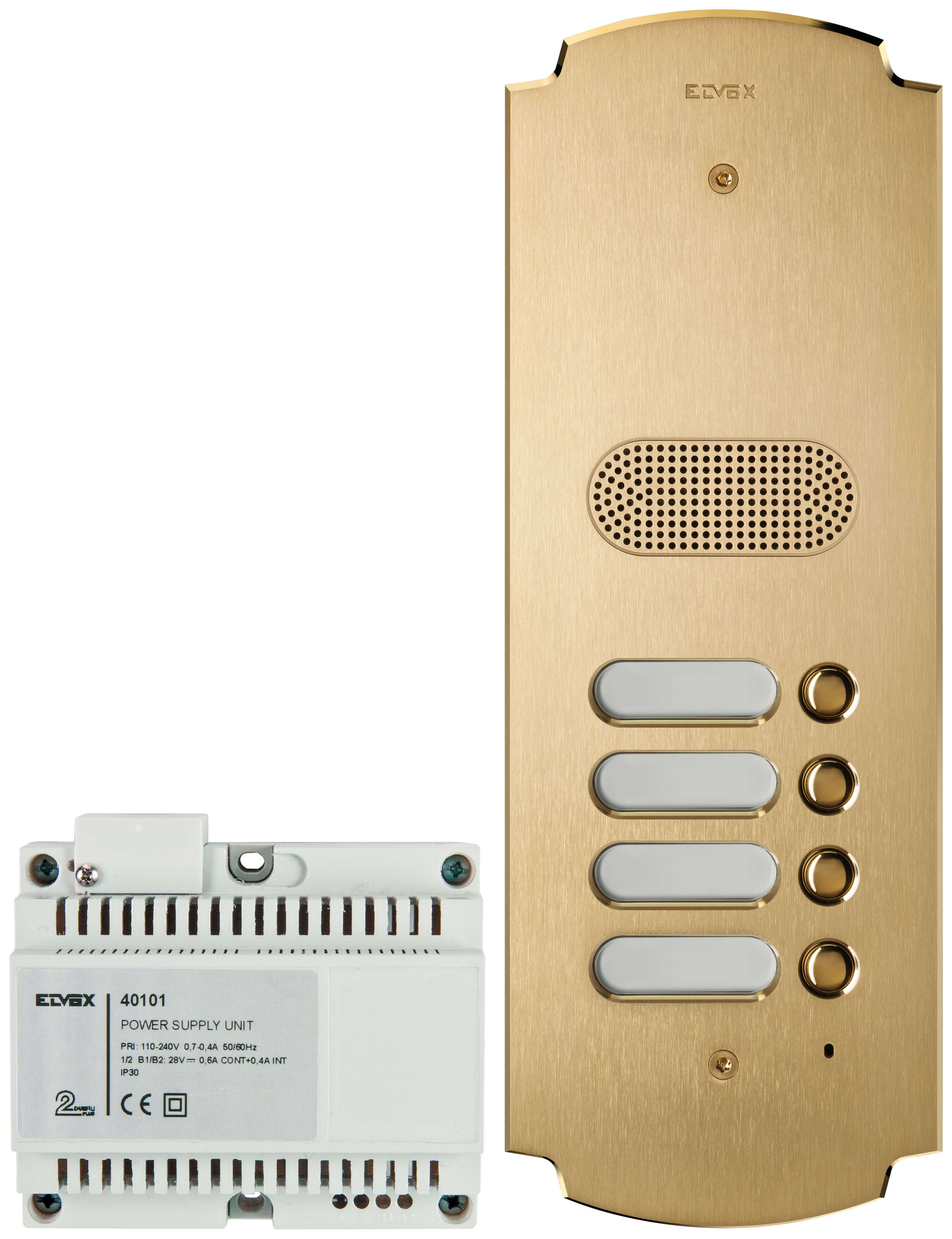 VIMAR SPA - VIWK41604 Kit Patavium 2F+ audio 4 pulsanti ottone