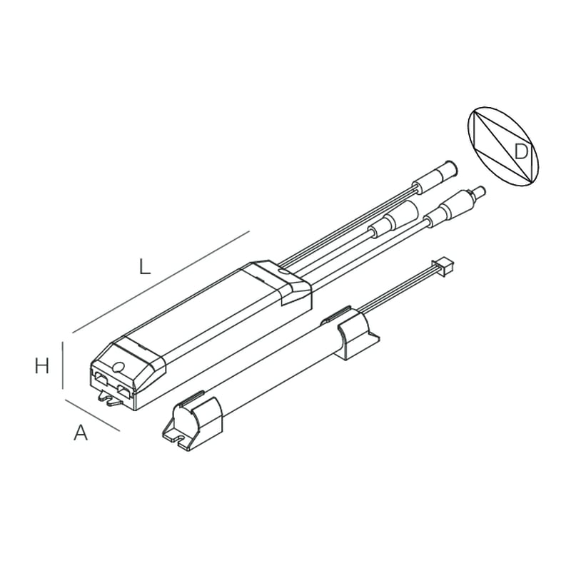 NOVALUX SPA - NOX1020A4.99 KIT DI ALIMENTAZIONE IN EMERGENZA (1h) Per versioni 600x600 e 1200x300. (Garanzia: 3 anni esclusa la batteria)