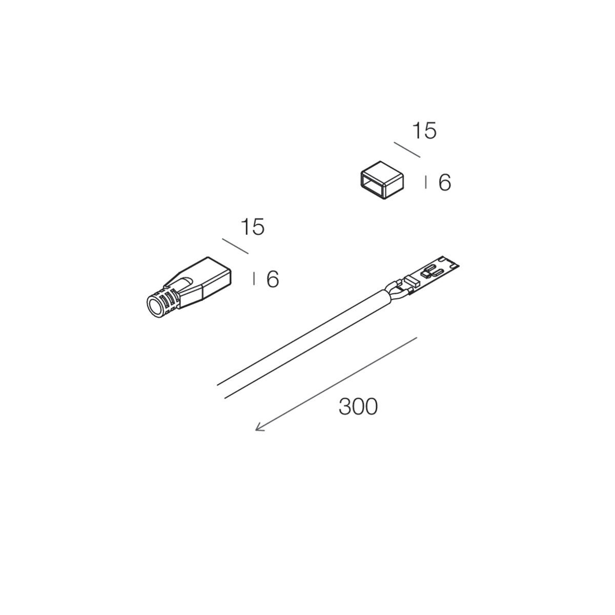 NOVALUX SRL - NOX1009C7.99 STRIP LED 48VDC IP67 :KIT TESTATE+CAVO