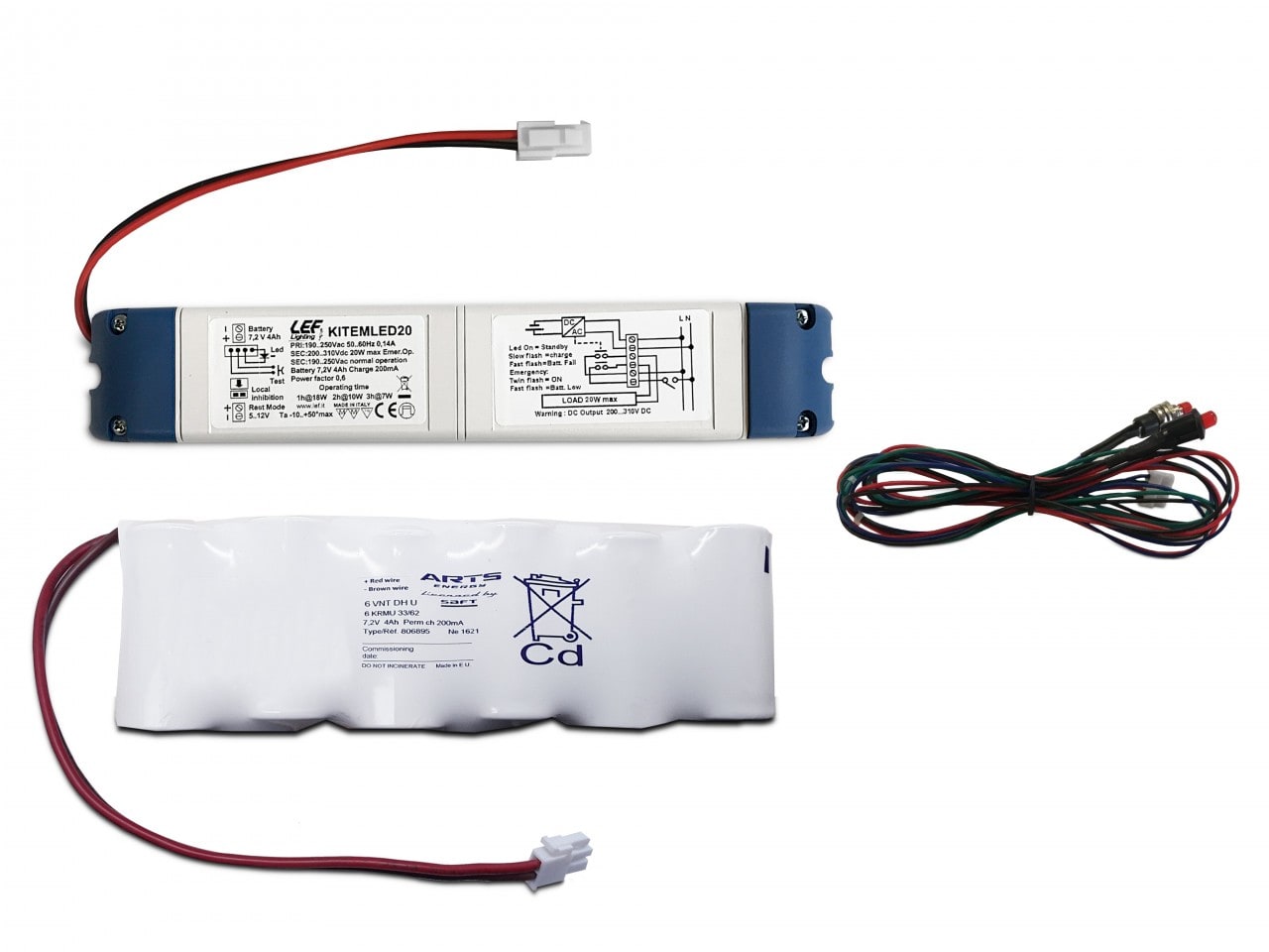 LEF LIGHTING SRL - LEFKITEMLED20 KIT EMER. LED 230V 20W AUT. 1 ORA
