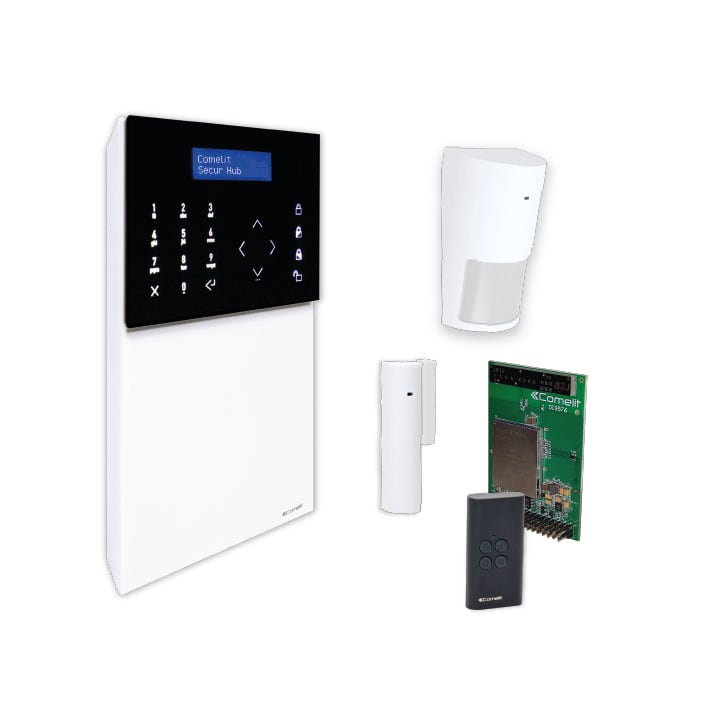 COMELIT GROUP SPA - COEKSW32411L KIT SECUR HUB 4G RF12PIR RF1MCW RF4KEY