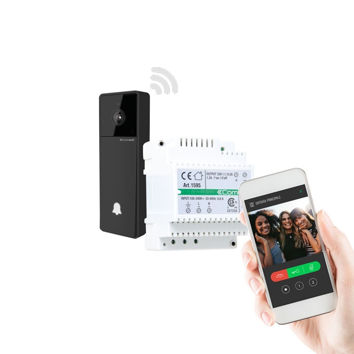 COMELIT GROUP SPA - COEKVV8111 KIT VISTO VIP WI-FI CON ALIMENTATORE