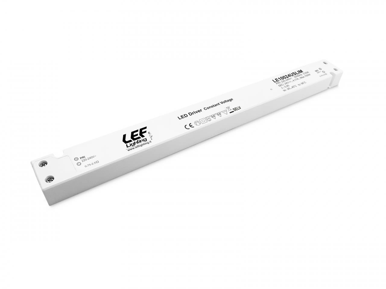 LEF LIGHTING SRL - LEFLE10024USLIM ALIM. LED TENS.COST.100W 24VDC IP20 SLIM