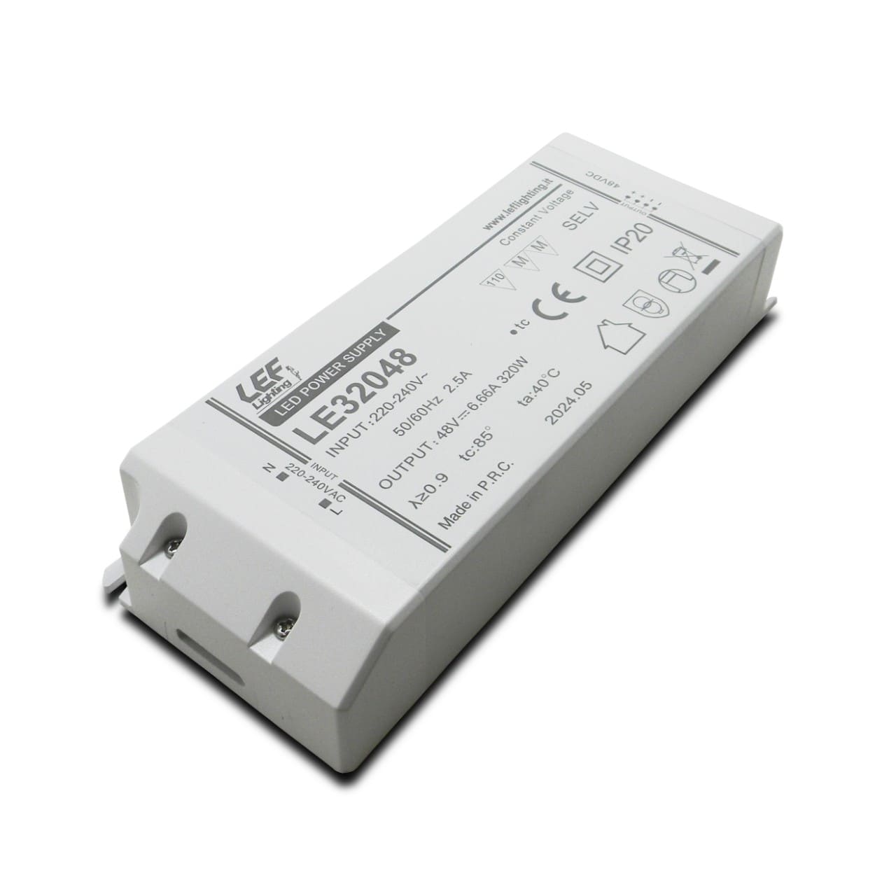 LEF LIGHTING SRL - LEFLE32048 ALIM. LED TENS. COSTANTE 320W 48VDC IP20