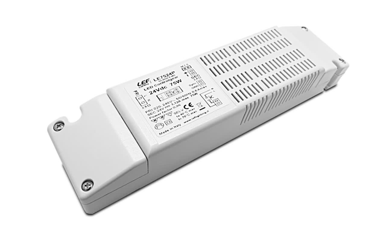 LEF LIGHTING SRL - LEFLE7524P ALIM. LED TENS.COST. 75W 24VDC PUSH IP20