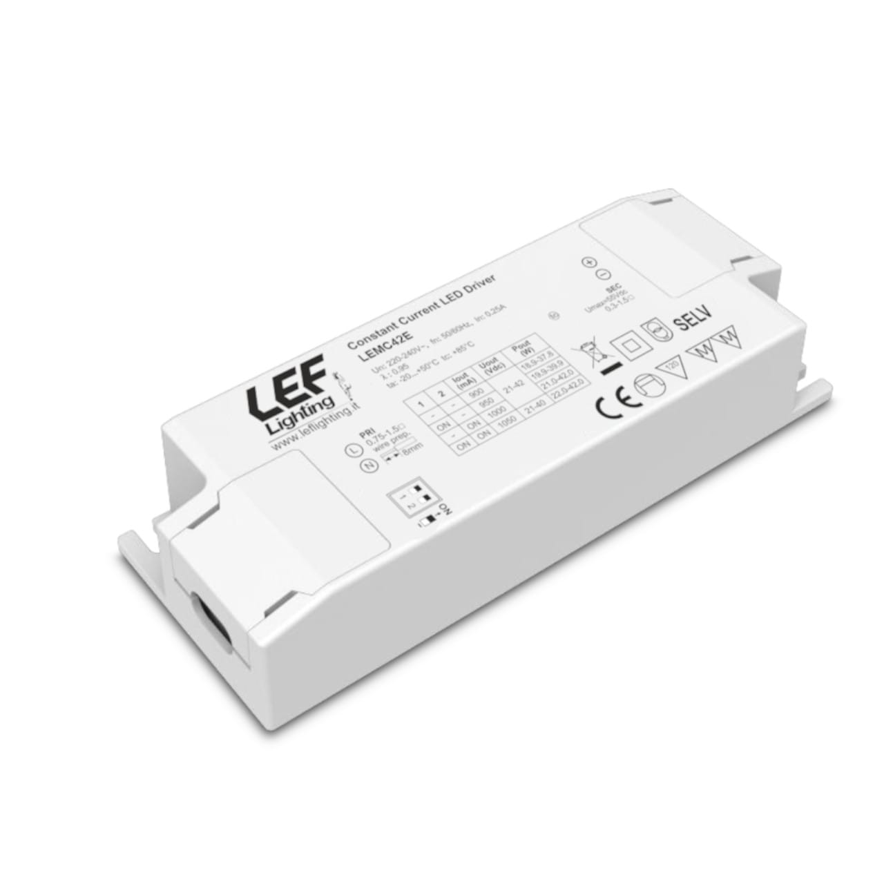 LEF LIGHTING SRL - LEFLEMC42E ALIM.LED 900-1050MA 37,8-42W IP20
