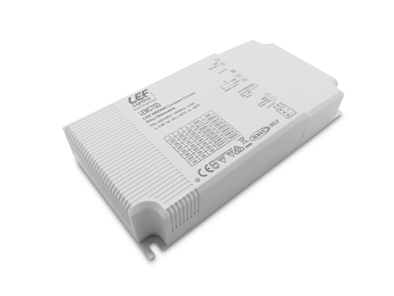 LEF LIGHTING SRL - LEFLEMC75D ALIM.LED 1050 1600MA 75W DIM.PUSH/DALI