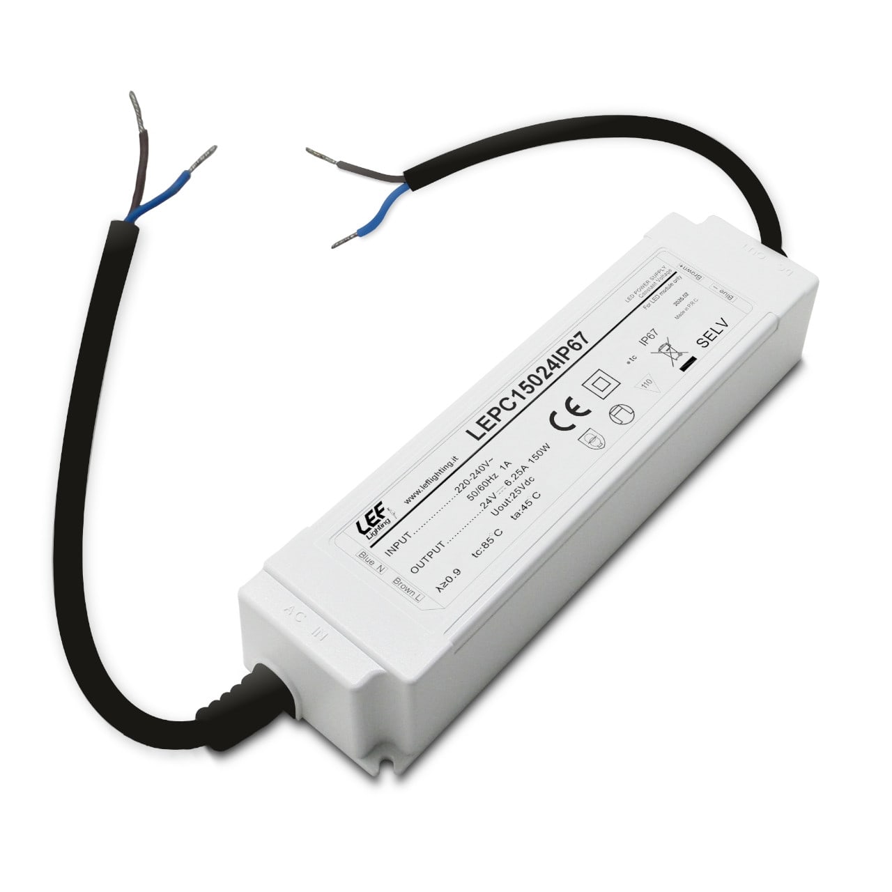 LEF LIGHTING SRL - LEFLEPC15024IP67 ALIM. LED TENS. COSTANTE 150W 24VDC IP67