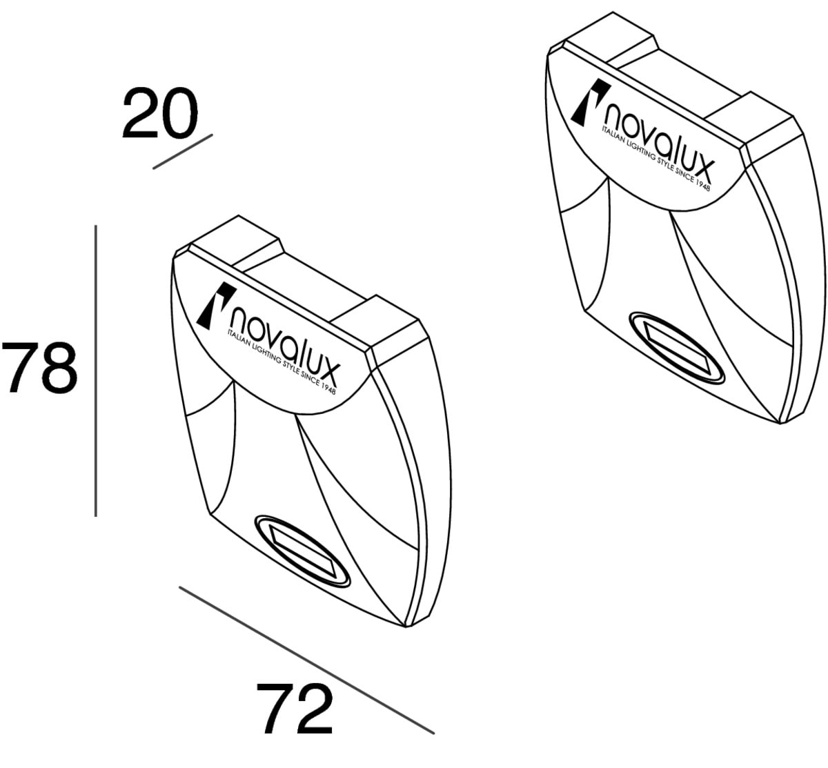 NOVALUX SPA - NOX107205.01 TESTATE INIZIO LINEA (2 pz.) Da installare ad inizio fila continua.