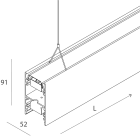 NOVALUX SRL - NOX100263.01 LUCKY EVO B: MODULO CIECO L=1687 BIANCO