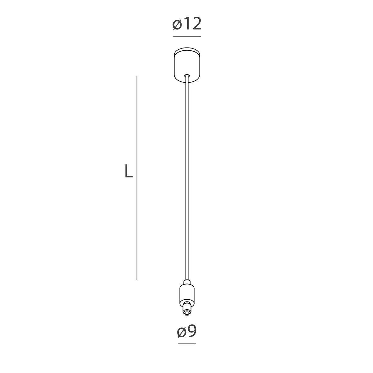 NOVALUX SRL - NOX103513.99 LUCKY MINI: CAVO DI SOSPENSIONE L=3000