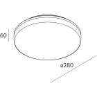 NOVALUX SRL - NOX104311.01 LUNA TND: LED 19W 3K EM.D=280 BIA