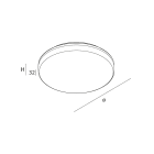 NOVALUX SPA - NOX104341.01 LUNA TND: LED 24W 4K D330 BI CRI90 DA/PU