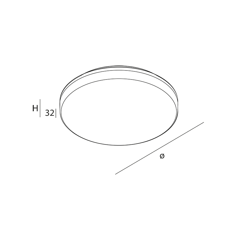 NOVALUX SRL - NOX104336.01 LUNA TND: LED 24W 3K D=330 BIA CRI90