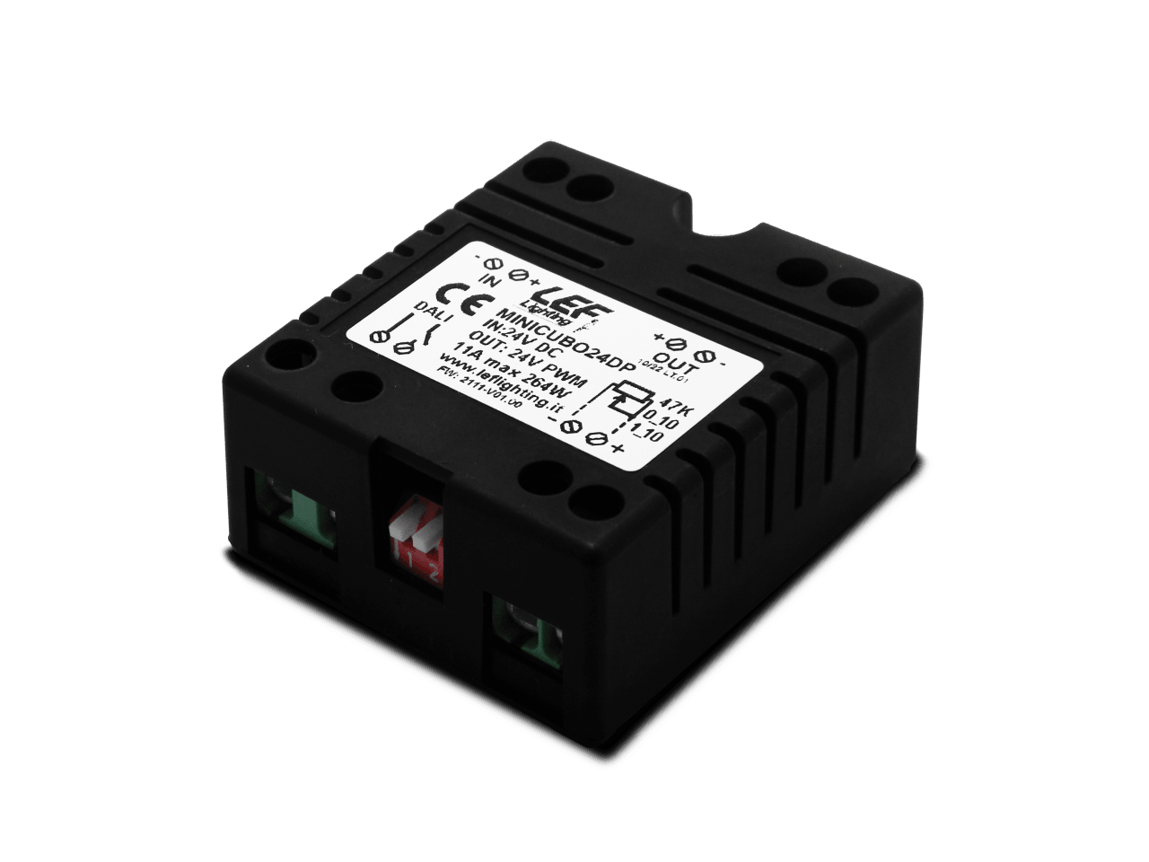 LEF LIGHTING SRL - LEFMINICUBO24DP INTER. DIMM. 24VDC 11A PUSH/DALI/0/1-10V