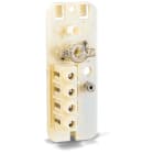 CONCHIGLIA - CON053843520 Serie MVL - Morsettiera da incasso palo a doppio isolamento, 4 poli, 2 fusibili, feritoia 100x300 mm