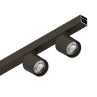 NOVALUX SPA - NOX105814.20 2 SPOT GALA PROFILO PLAFONE / SOSPENSIONE Cover superiore inclusa e cover inferiore con spot. Garanzia 5 anni.