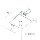 NOVALUX SPA - NOX103319.21 KIT DI ALIMENTAZIONE PER SOSPENSIONE Rosone ad incasso in controsoffitto di spessore da 5 a 15 mm. Garanzia 5 anni.