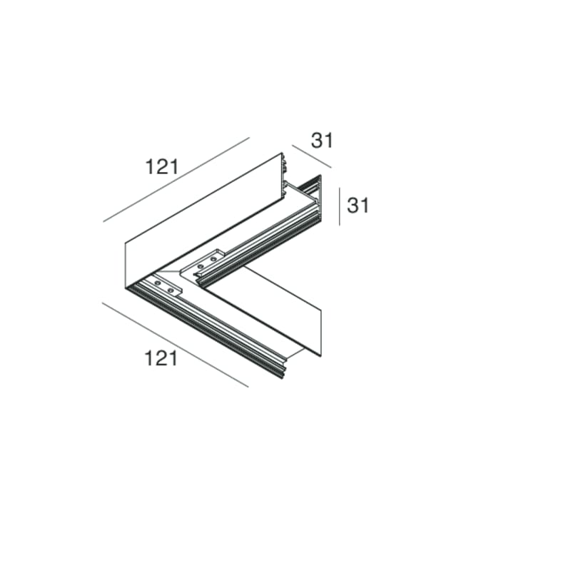 NOVALUX SPA - NOX103327.20 P-30 STRIP LED: GIUNTO a L kit di giunzione incluso. Garanzia 5 anni.