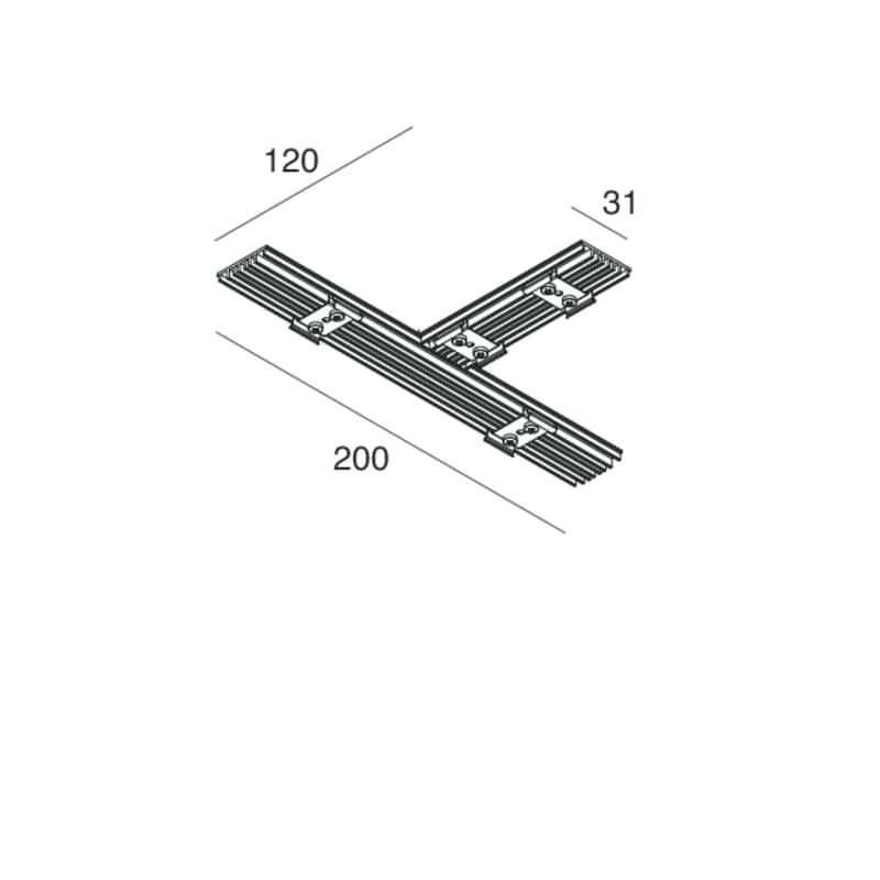NOVALUX SPA - NOX103333.02 P-30 PCB: PROFILO DI CHIUSURA per GIUNTO a T molle incluse