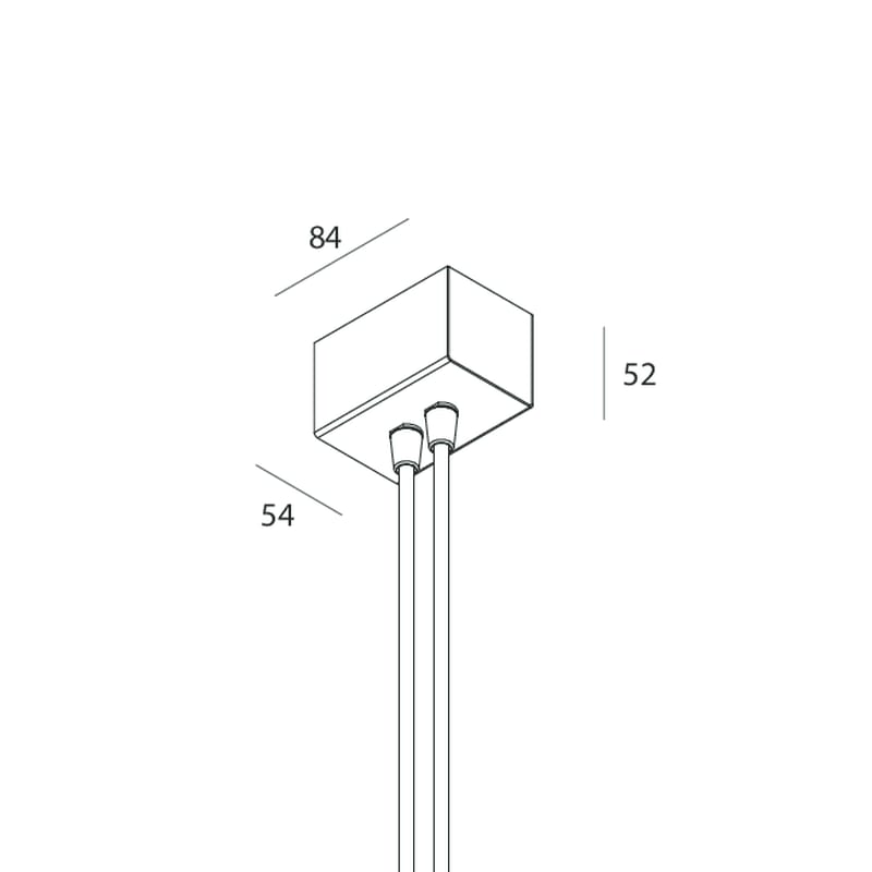 NOVALUX SPA - NOX103368.21 KIT DI ALIMENTAZIONE PLAFONE CAPPUCCINO 45x75x75, cavo 3x0,75 (x2) L.1200