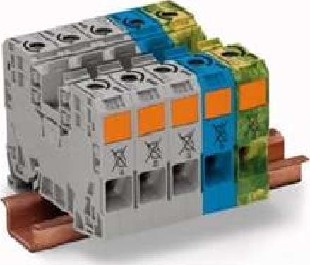 WAGO ITALIA SRL - WAG285-139 SET TRIFASE 35MMQ DIN35 GRIGIO BLU GIAL-